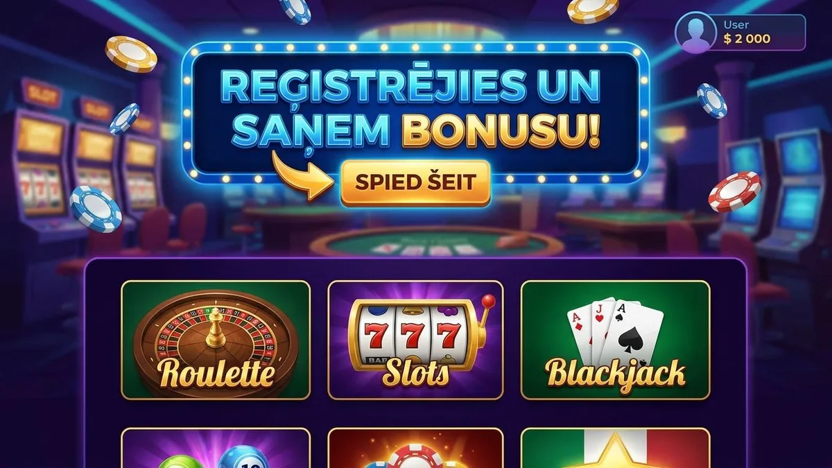 Reģistrācija ar bonusu